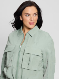 Жіноча ветровка GUESS легка куртка на блискавці 1159846932 (Зелений XL)