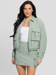 Жіноча ветровка GUESS легка куртка на блискавці 1159846932 (Зелений XL)