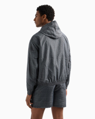 Мужская ветровка Armani Exchange с принтом 1159850424 (Черный/Белый S)