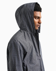 Мужская ветровка Armani Exchange с принтом 1159850424 (Черный/Белый S)