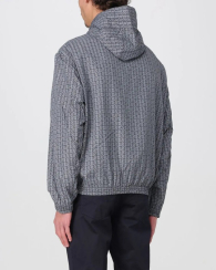 Мужская ветровка Armani Exchange с принтом 1159850424 (Черный/Белый S)