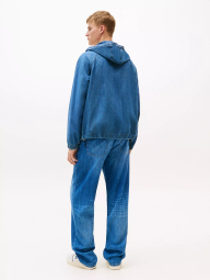 Мужская джинсовая ветровка Tommy Hilfiger с капюшоном 1159851357 (Синий M)