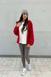 Ветровка женская Uniqlo компактная легкая куртка с капюшоном 1159851529 (Красный L)