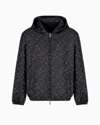 Мужская ветровка Armani Exchange с принтом 1159852022 (Черный/Серый XXL)