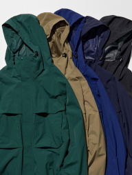 Ветрозащитная парка Uniqlo ветровка с капюшоном 1159852069 (Синий XL)