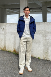 Ветрозащитная парка Uniqlo ветровка с капюшоном 1159852069 (Синий XL)