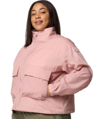 Женская ветровка Columbia на молнии 1159852074 (Розовый 1X)