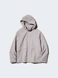 Ветрозащитная куртка Uniqlo ветровка с капюшоном 1159852161 (Серый XXL)