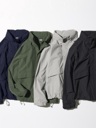 Ветрозащитная куртка Uniqlo ветровка с капюшоном 1159852161 (Серый XXL)