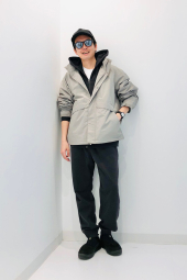 Ветрозащитная куртка Uniqlo ветровка с капюшоном 1159852161 (Серый XXL)