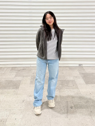 Ветровка с капюшоном Uniqlo с флисовой подкладкой 1159853014 (Зеленый S)