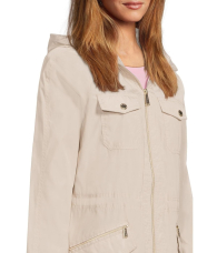 Женская удлиненная ветровка Michael Kors на молнии 1159855075 (Бежевый L)