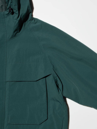 Ветрозащитная парка Uniqlo ветровка с капюшоном 1159854998 (Зеленый S)