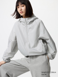 Вітровка жіноча Uniqlo компактна легка куртка з капюшоном 1159855153 (Сірий M)
