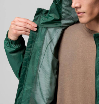 Чоловіча водонепроникна куртка COLUMBIA куртка з капюшоном 1159860142 (Зелений XL)