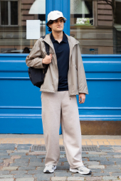 Парка Uniqlo легкая ветровка с капюшоном 1159862340 (Бежевый L)