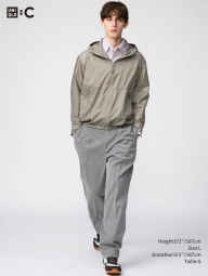 Парка Uniqlo легкая ветровка с капюшоном 1159862340 (Бежевый L)
