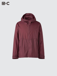 Парку Uniqlo легка ветровка з капюшоном 1159863264 (Бордовий XL)