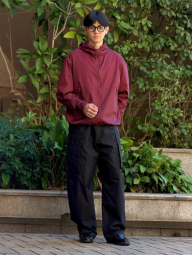 Парку Uniqlo легка ветровка з капюшоном 1159863264 (Бордовий XL)