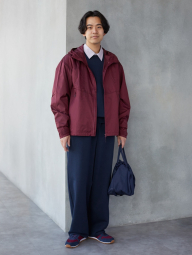 Парку Uniqlo легка ветровка з капюшоном 1159863264 (Бордовий XL)