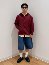 Парку Uniqlo легка ветровка з капюшоном 1159863264 (Бордовий XL)