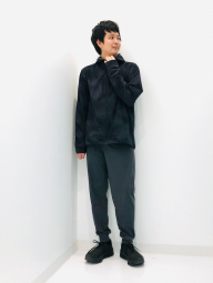 Легка куртка Uniqlo куртка з капюшоном 1159864691 (Чорний XL)
