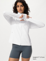 Спортивная куртка Uniqlo из сверхэластичной ткани 1159865417 (Белый L)