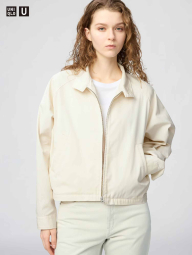 Легка куртка Uniqlo ветровка на блискавці 1160335277 (Молочний XL)