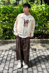 Легка куртка Uniqlo ветровка на блискавці 1160335277 (Молочний XL)