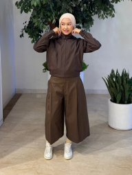 Легкая куртка Uniqlo ветровка на молнии 1160637298 (Коричневый XL)