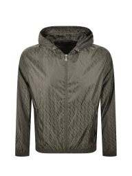 Мужская ветровка Armani Exchange с монограммой бренда 1161048346 (Зеленый S)