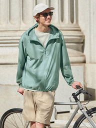 Ветровка с защитой от ультрафиолета Uniqlo легкая куртка UV Protection 1161294360 (Зеленый 3XL)