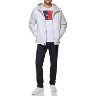 Мужская водонепроницаемая куртка Tommy Hilfiger с капюшоном 1162389904 (Серый 3XL)