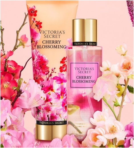 Набор спрей и лосьон для тела Cherry Blossoming Victoria’s Secret art668718 (Розовый, 236 ml/250 ml)