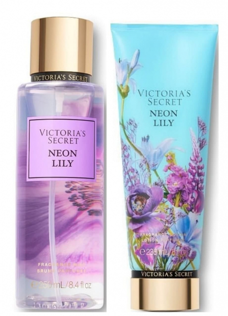 Набор спрей и лосьон для тела Neon Lily Victoria’s Secret art283973 (Сиреневый, 236 ml/250 ml)