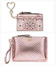 Набор клатч и мини кошелек Victorias Secret art466010 (розовое золото)