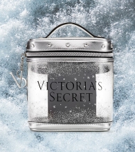 Серебристая дорожная косметичка кейс Victorias Secret art740271