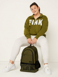 Рюкзак Victoria´s Secret PINK двойной с карманами 1159766973 (Зеленый, One size)