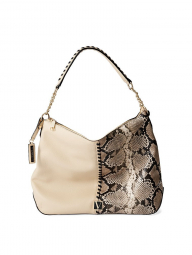 Вместительная женская сумка Victoria's Secret 1159760516 (Бежевый/Питон, One size)