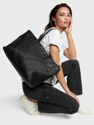 Вместительная женская сумка-тоут Victoria's Secret шопер 1159761042 (Черный, One size)