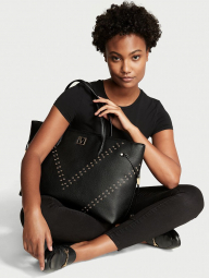 Вместительная женская сумка-тоут Victoria's Secret шопер 1159761399 (Черный, One size)