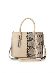 Вместительная женская сумка-сэтчел Victoria's Secret 1159761652 (Бежевый/Питон, One size)