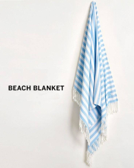 Пляжное полотенце Beach Blanket Victoria's Secret 1159779218 (Белый/Голубой, One size)