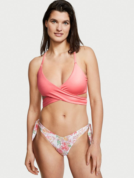 Раздельный купальник Victoria's Secret топ триангл и плавки 1159783911 (Розовый/Белый, XS)