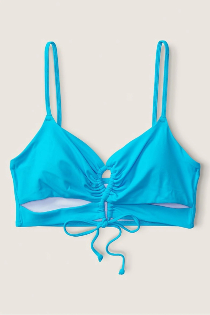Раздельный купальник Victoria's Secret Pink топ и плавки бикини 1159789552 (Голубой, L)