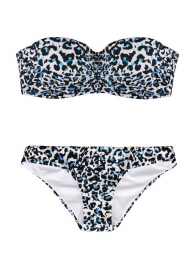 Яркий купальник Victoria's Secret  бандо и плавки art863461 (Леопардовый, размер 32A/S)