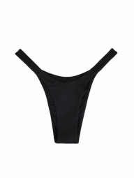 Стильний купальник Victoria`s Secret swim чорний топ і плавки бразиліана з декоративною сіточкою