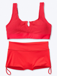 Купальник Victoria's Secret Gym to swim топ и плавки шортики art741885 (Розовый, размер XS/S)