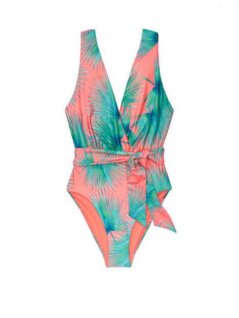 Ефектний купальник монокіні Victoria`s Secret Swim art700751 (Кораловий, Зелений, розмір M) L