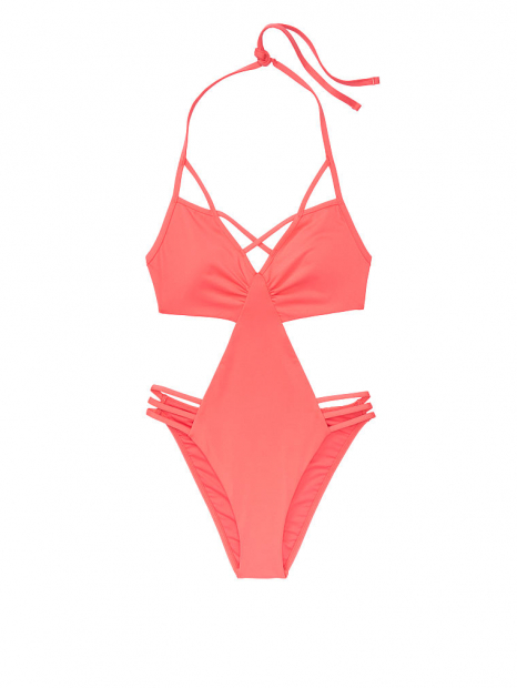 Купальник монокини Victoria's Secret Swim art905250 (Коралловый, размер M)